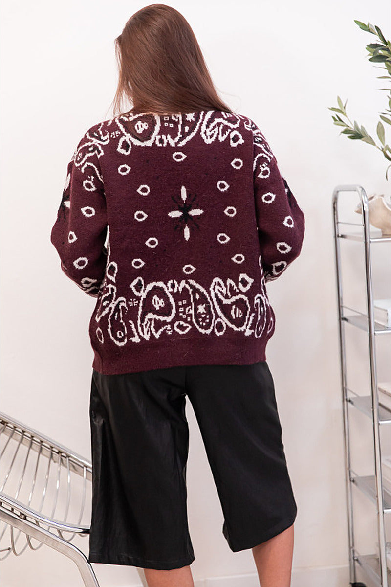 Bandana Zip Knit Jacket