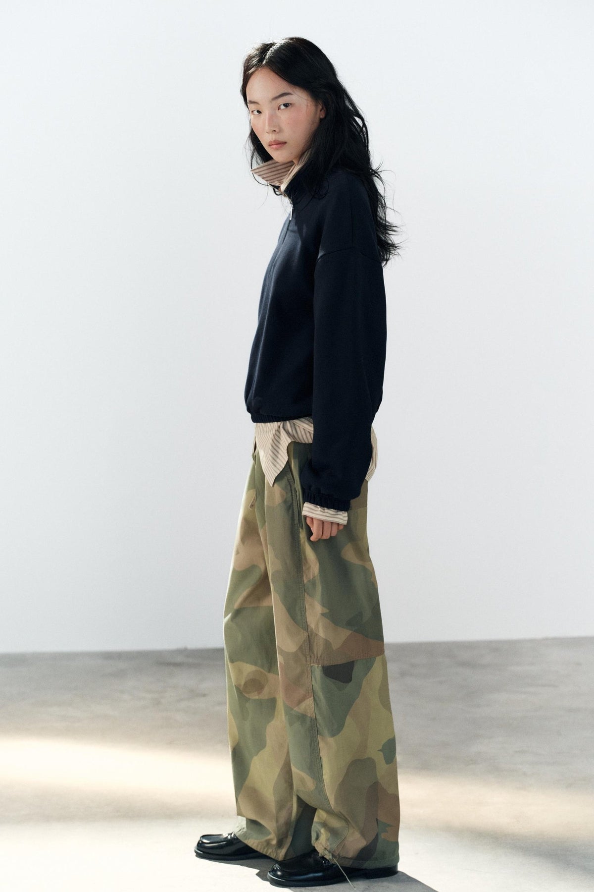 Harper Camo Drawstring Wide Leg Pants - Camo