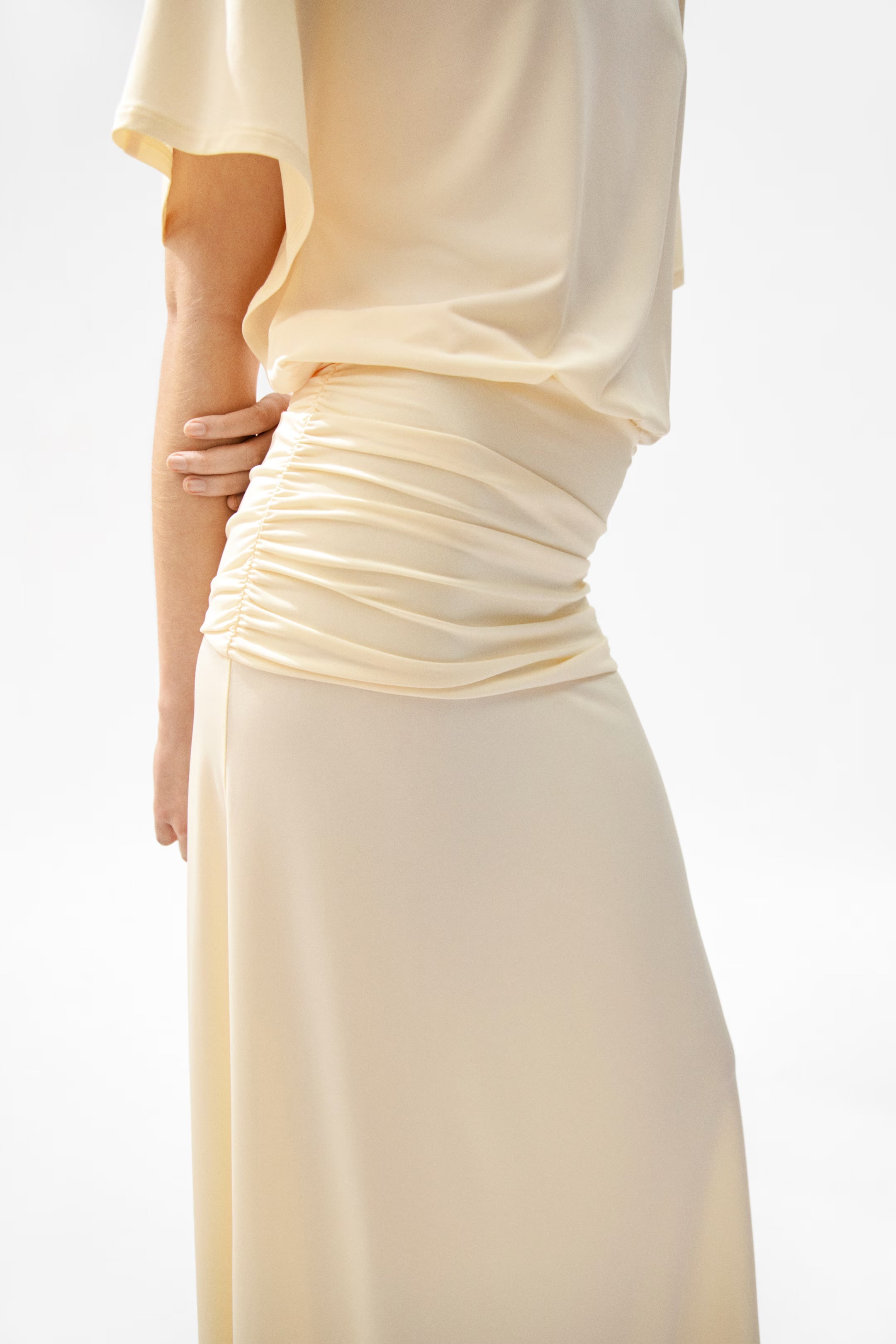 Grecian Draped Jersey Maxi