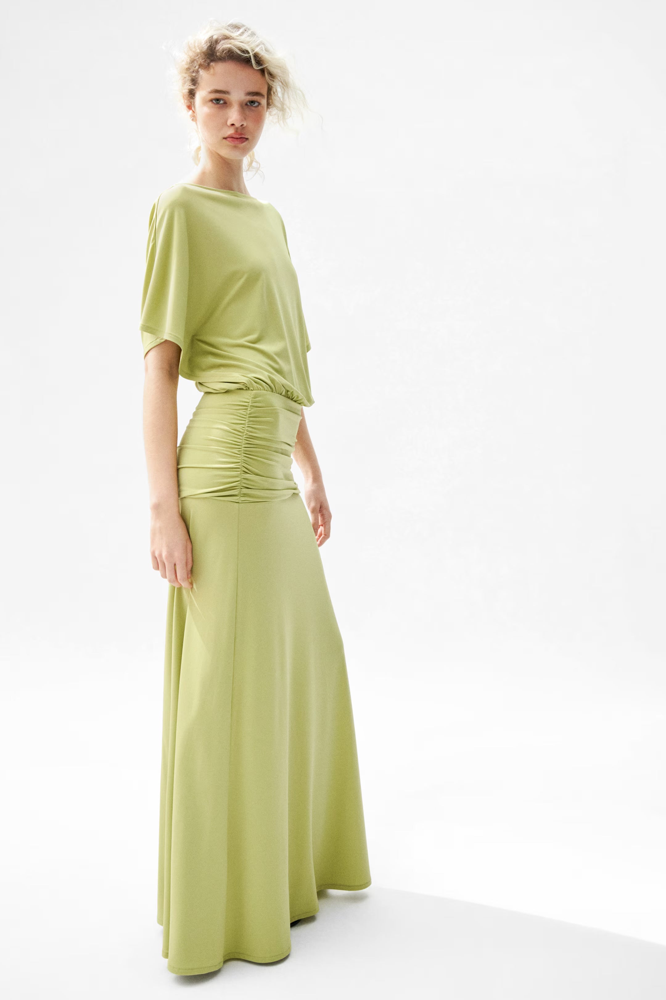Grecian Draped Jersey Maxi