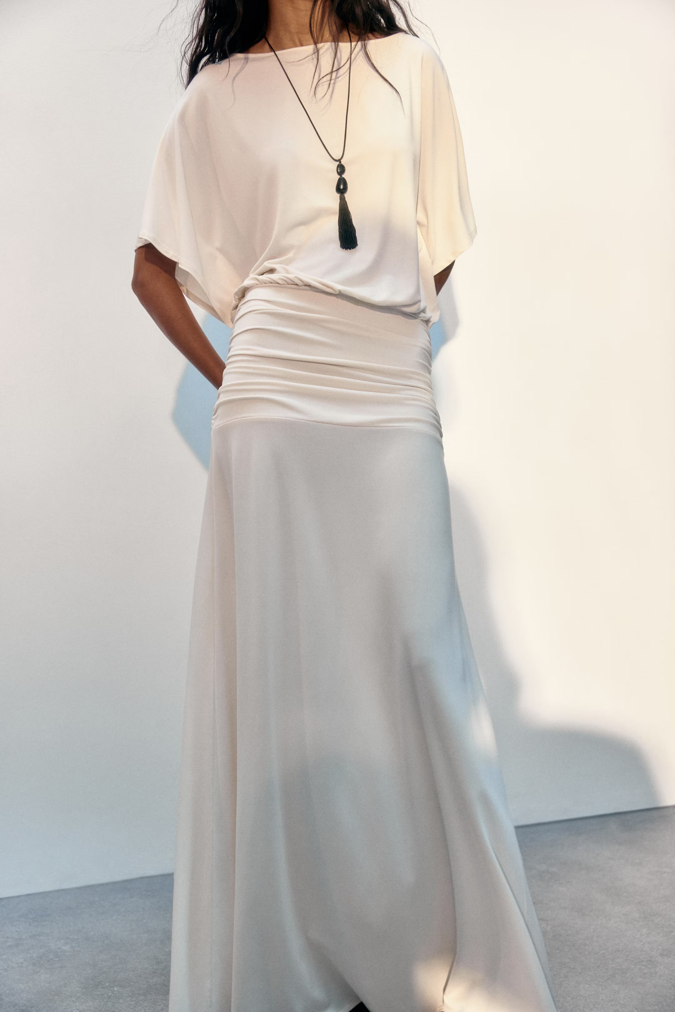 Grecian Draped Jersey Maxi