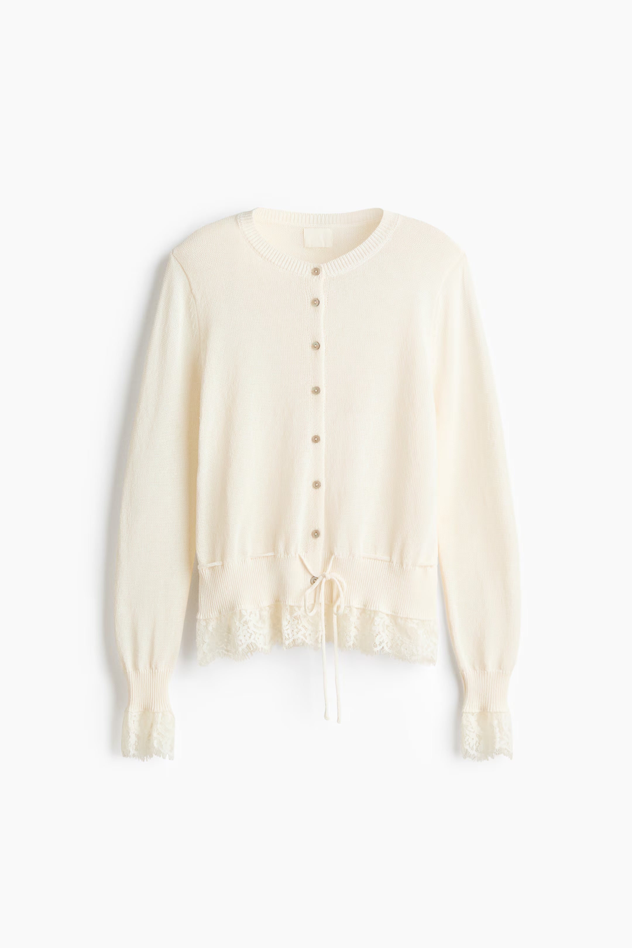 Lace Trim Knit Cardigan