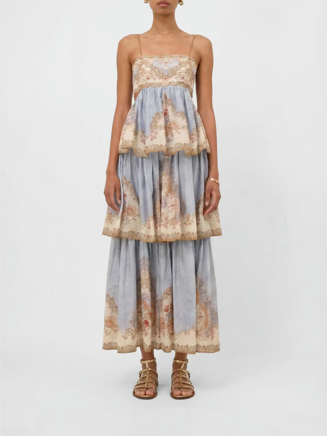 Paisley Tiered Maxi Dress