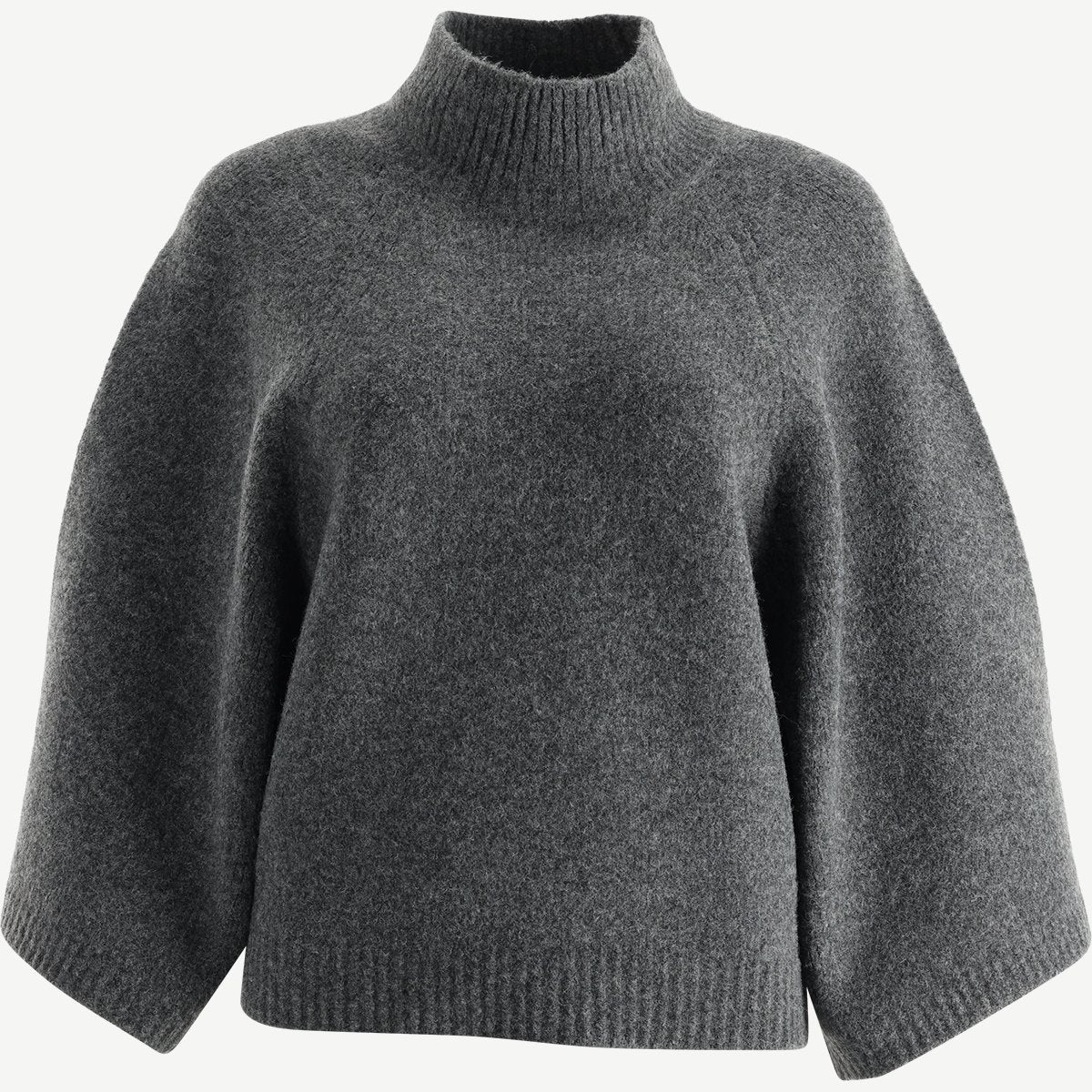 Margot Funnel Neck Sweater - Charcoal