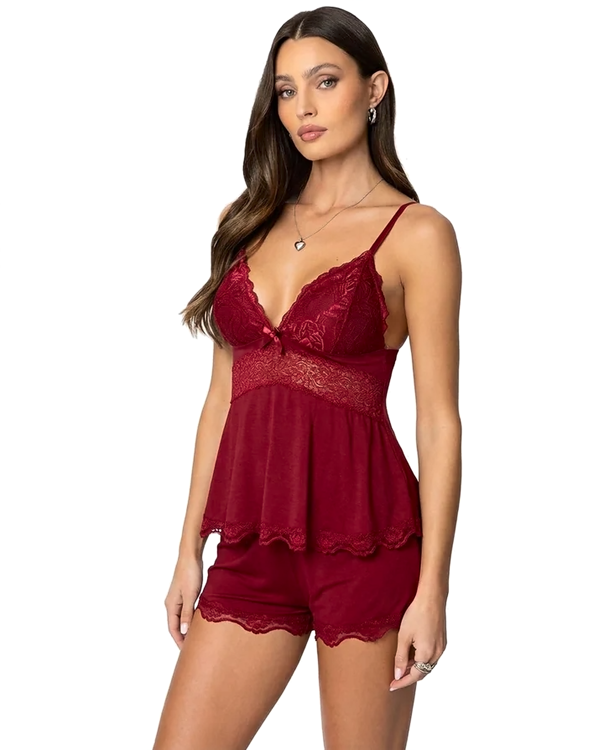 Sofia Lace Trim Cami Short Set