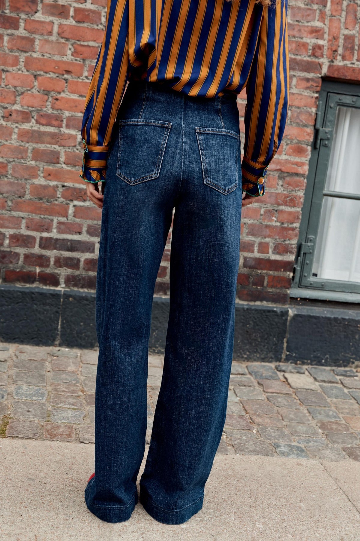 Noemie Seamed High Rise Wide Leg Jeans