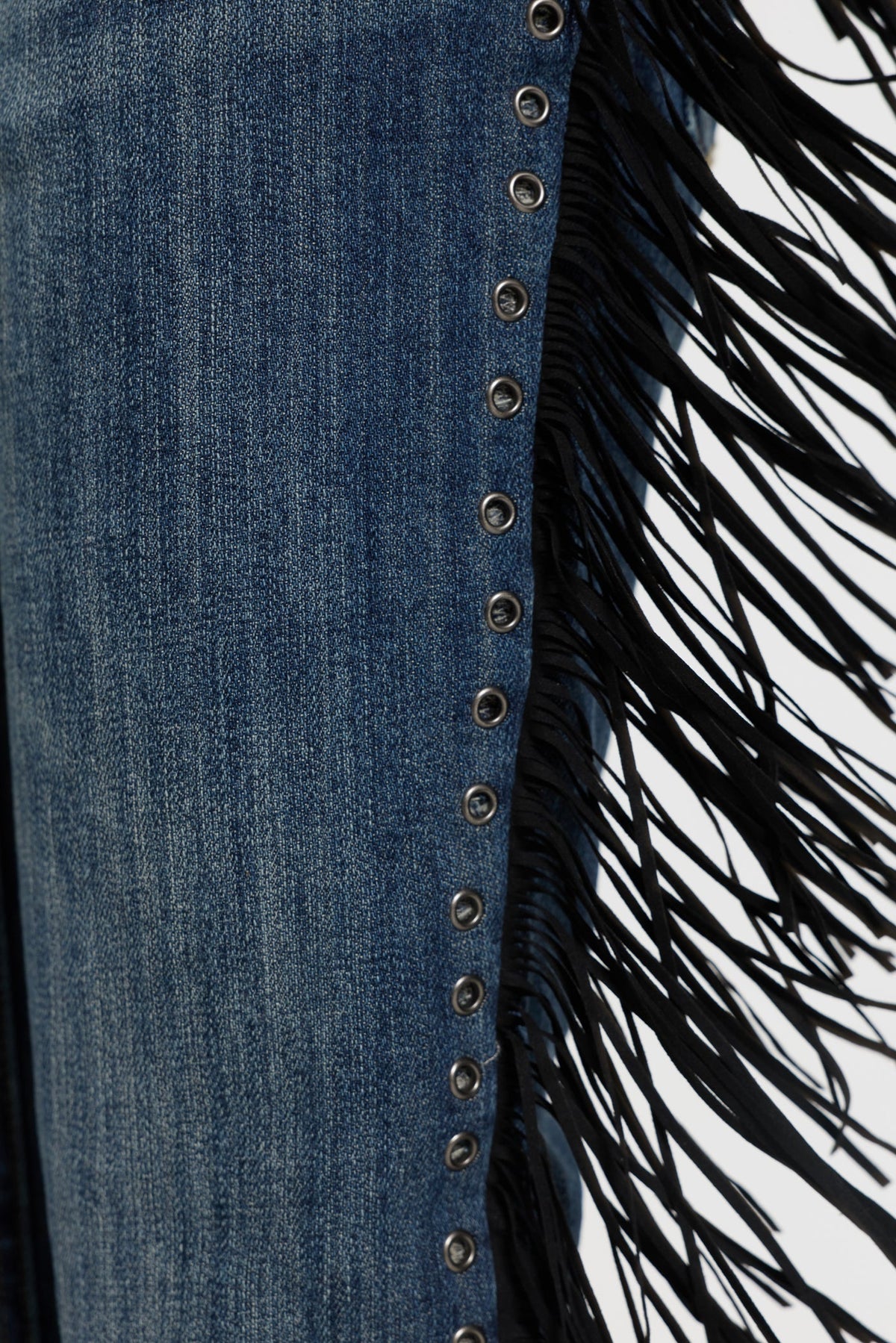 Sierra Fringe Bootcut Jeans - Blue Wash