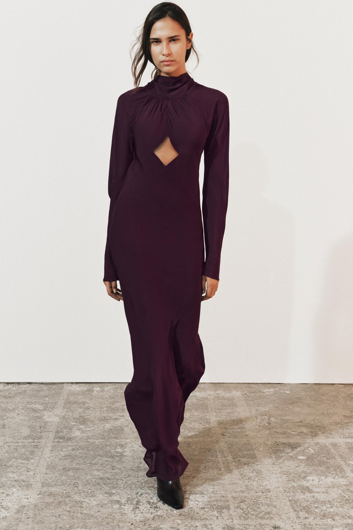 Vivienne Open Back Maxi Dress - Plum