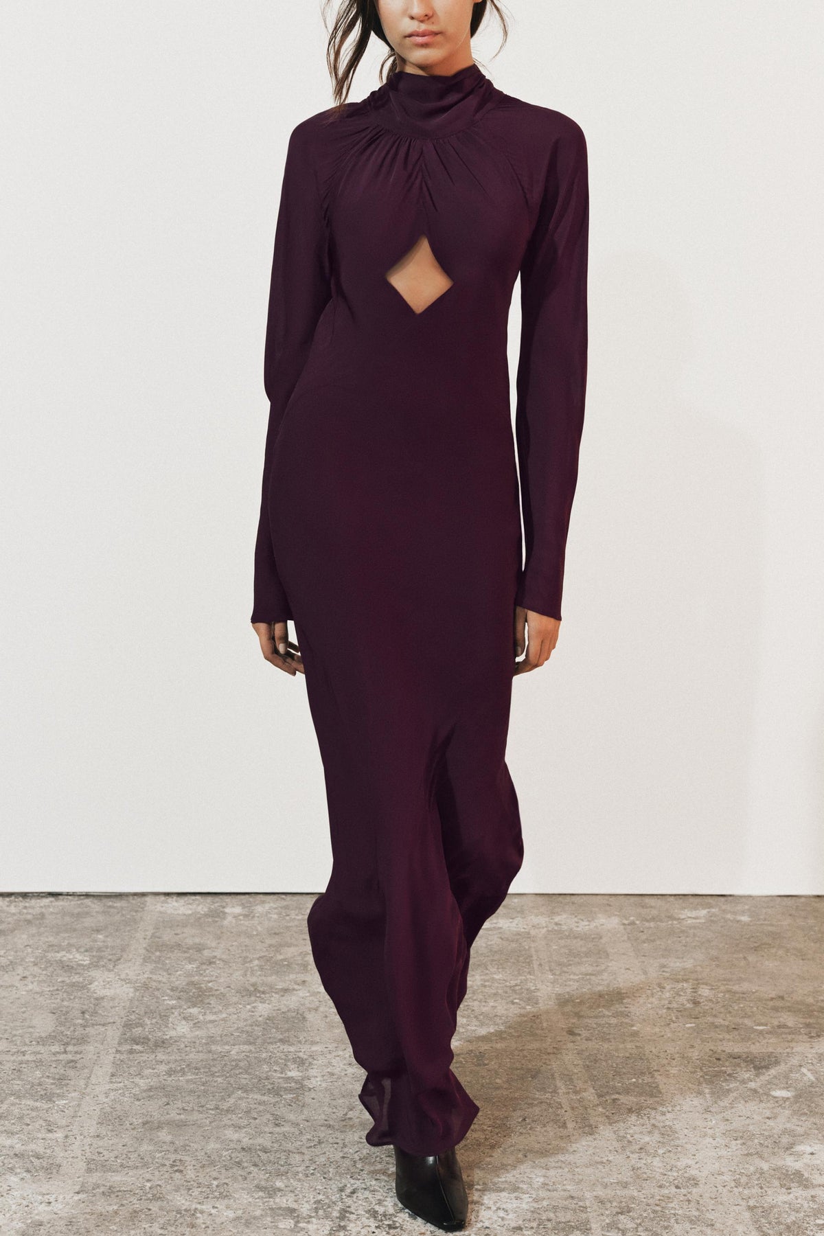 Vivienne Open Back Maxi Dress - Plum